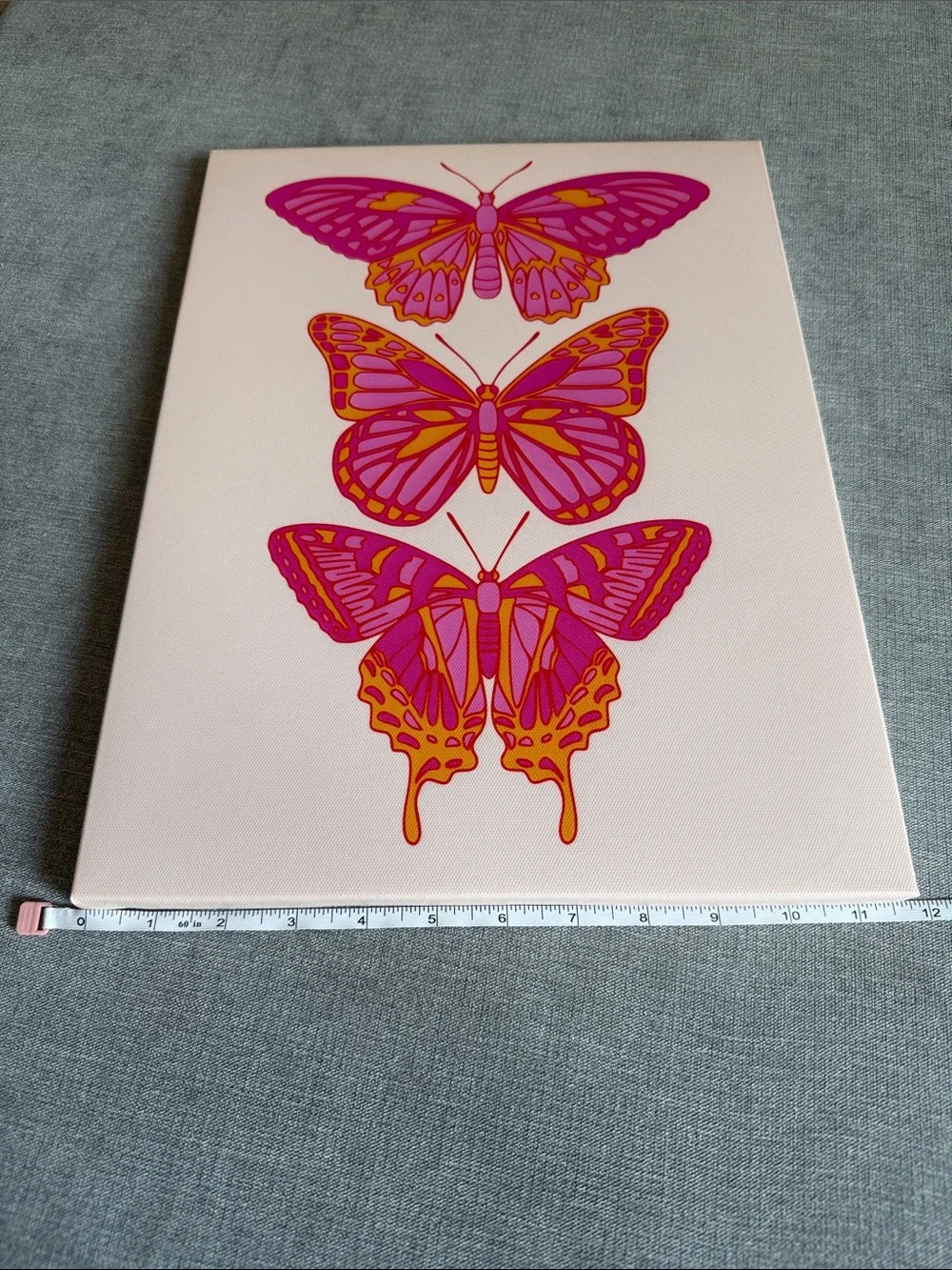 Pink and Orange Hippie Style Canvases - Set of 3